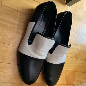 Celine Arles Black and White Women's Colorblock Loafers - authentic